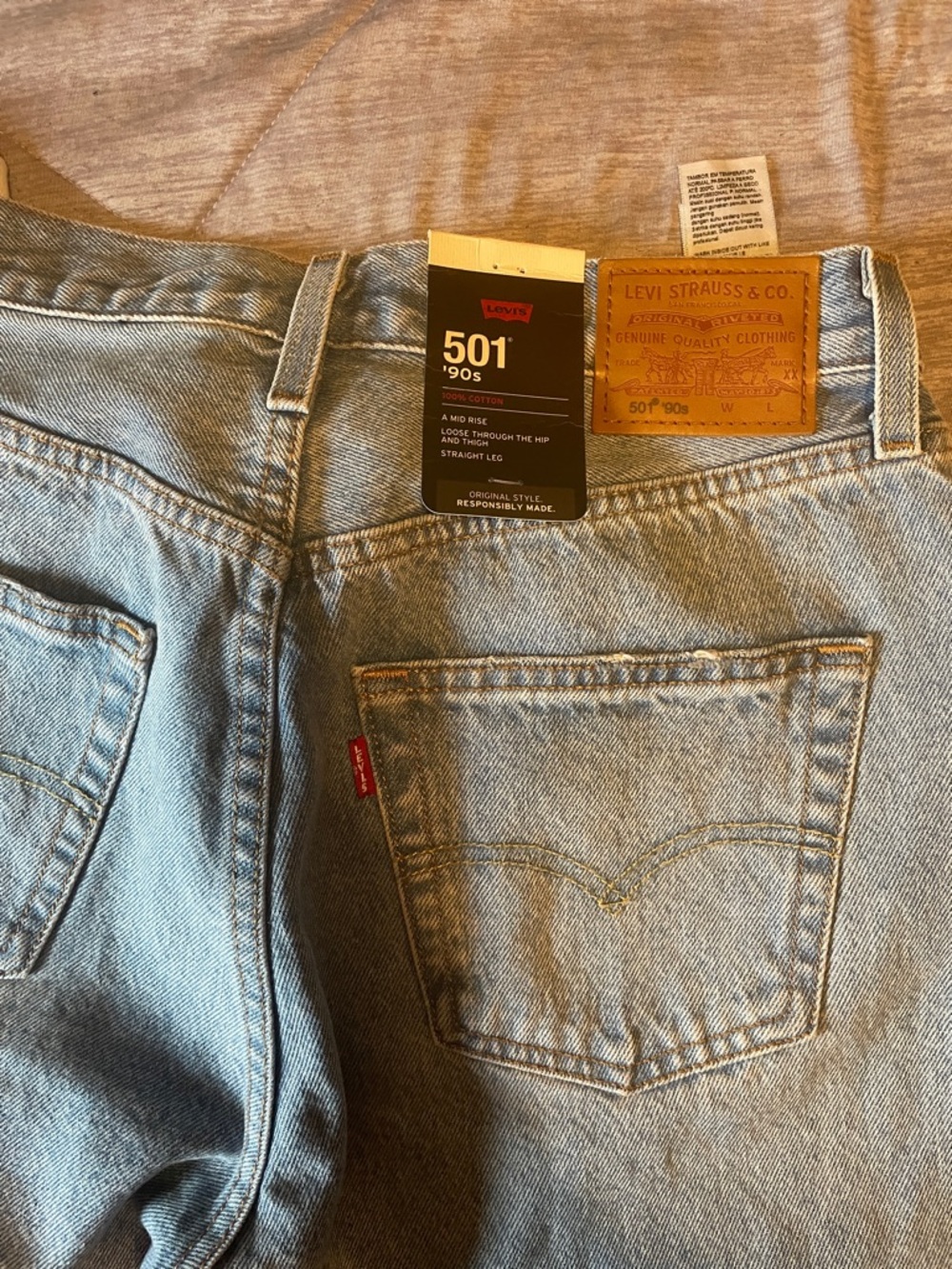 Levi's Women's 501 Straight Leg Light Blue Jeans